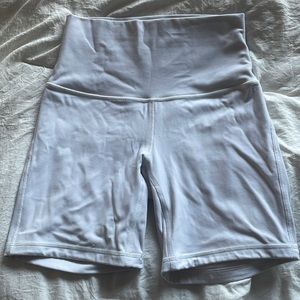 White lululemon align biker shorts 6”